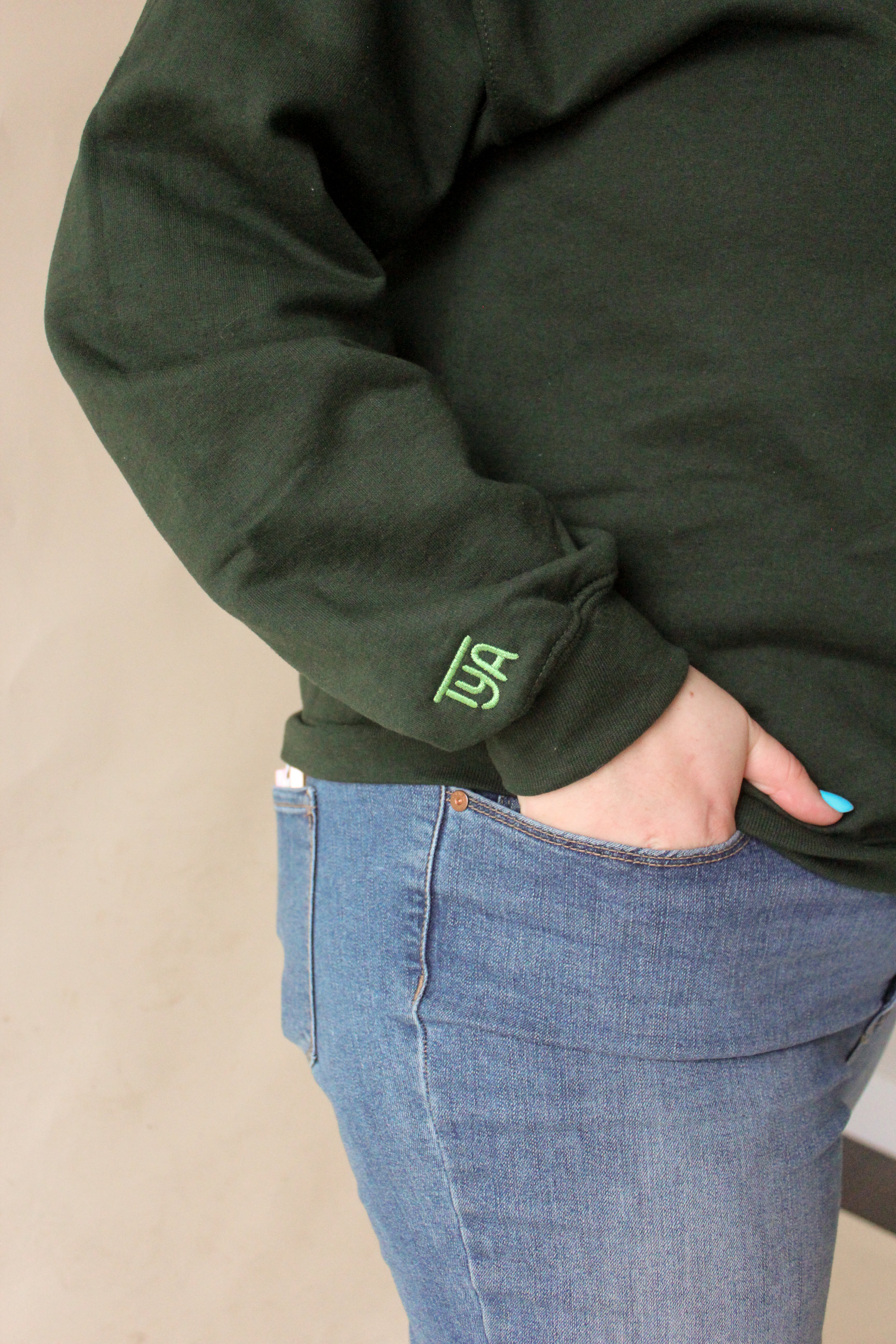 "Work In Progress" Embroidered Sweatshirt