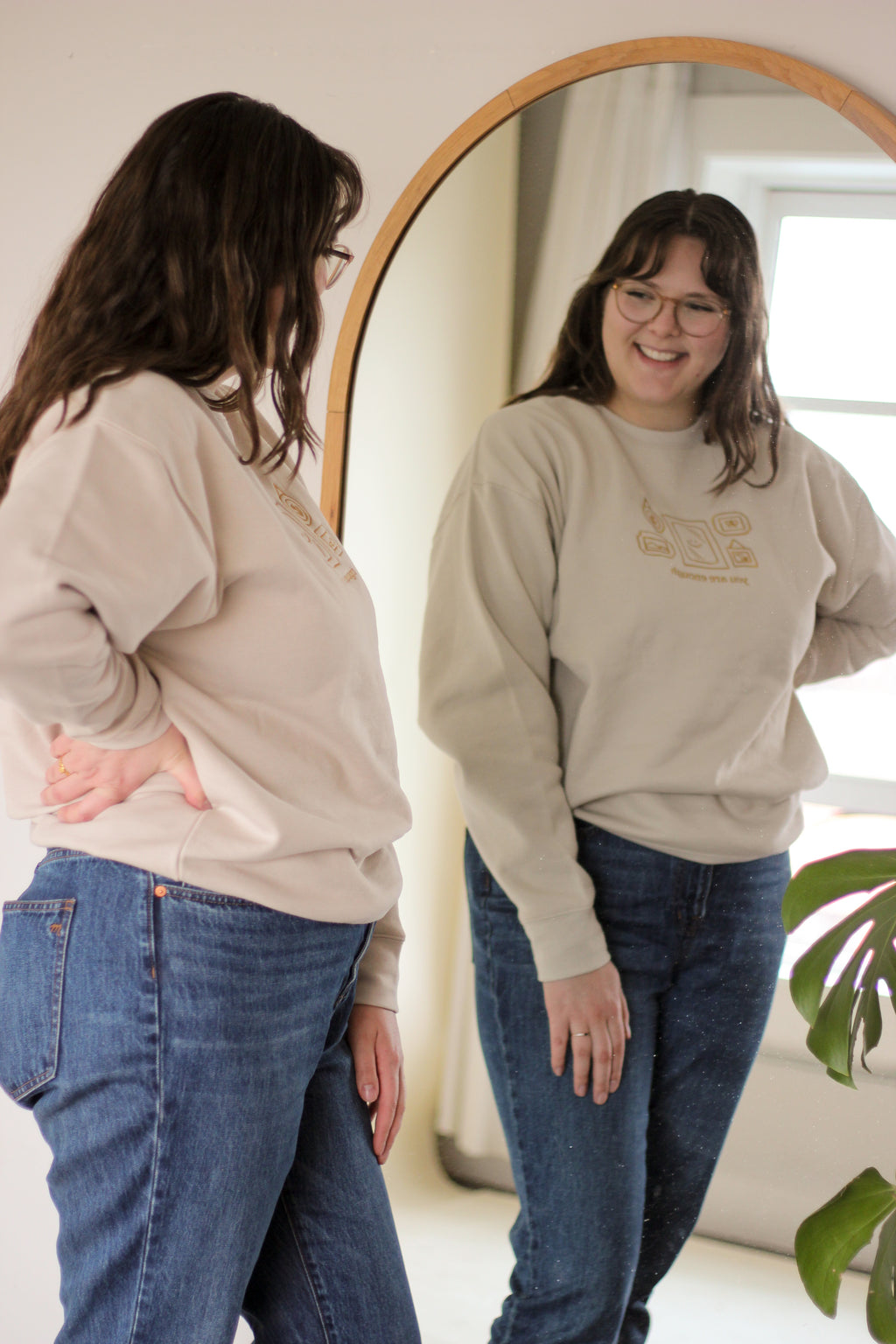 "You Are Enough" Embroidered Sweatshirt