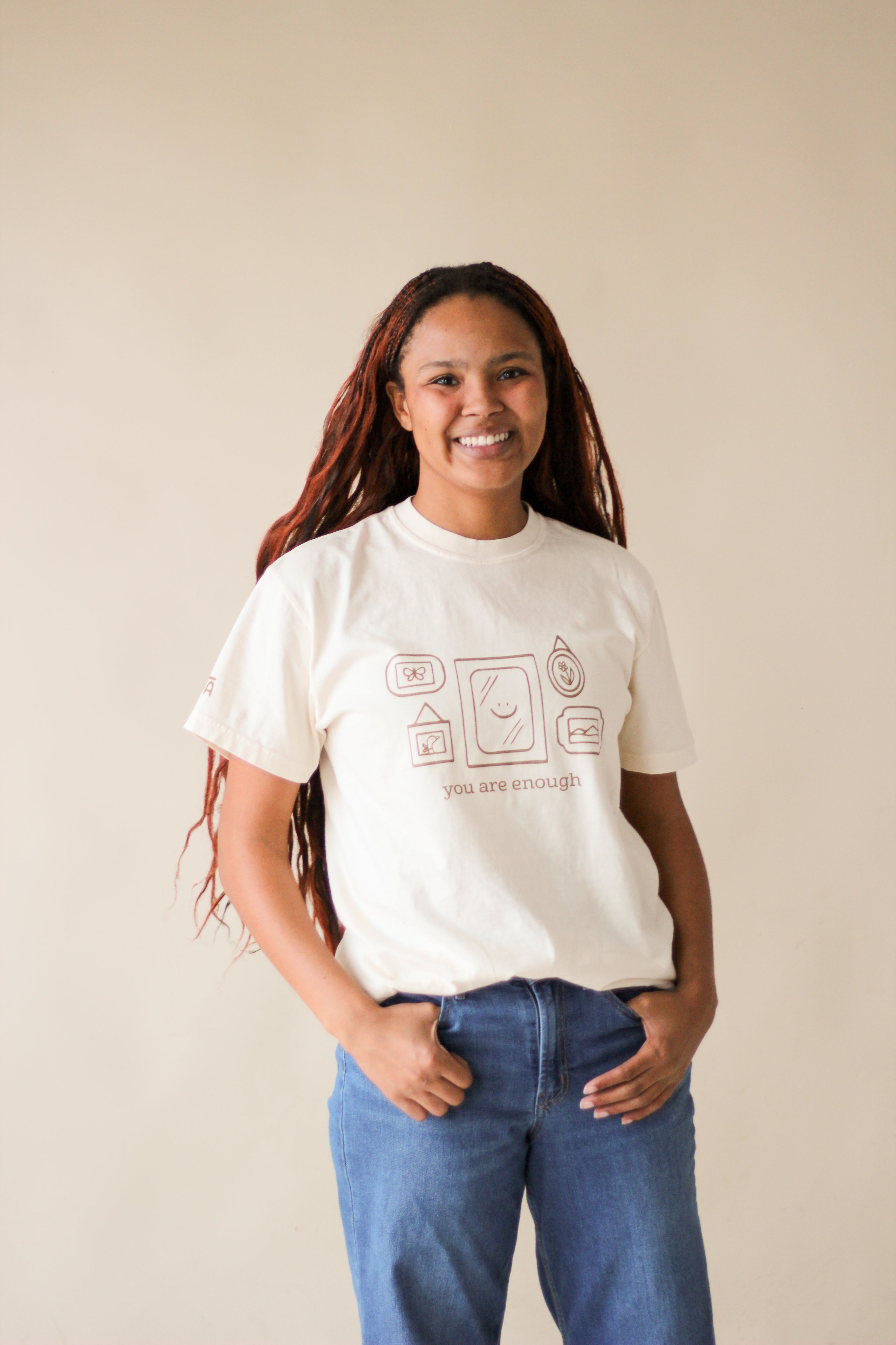 "You Are Enough" Unisex T-shirt - Tan