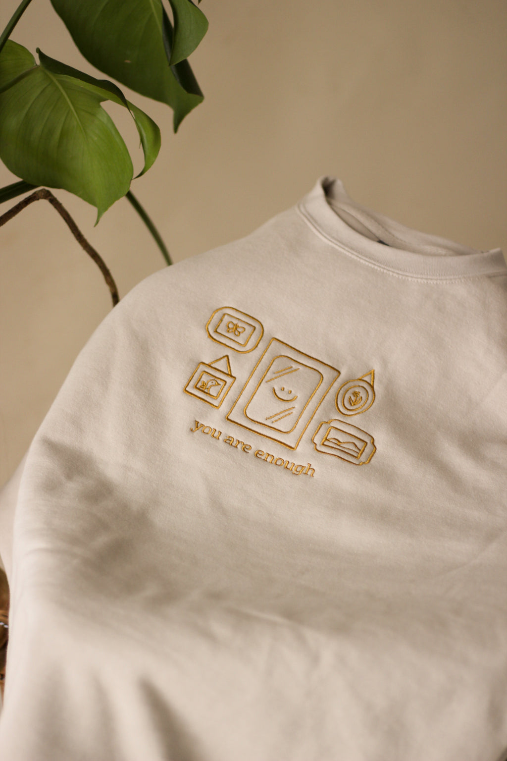 "You Are Enough" Embroidered Sweatshirt