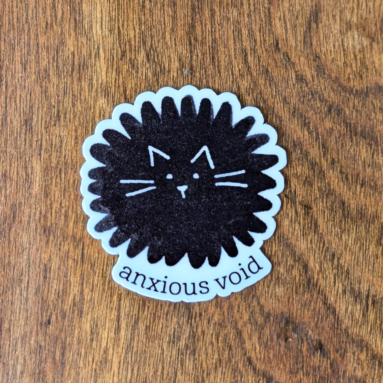 "Anxious Void" Black Cat Sticker